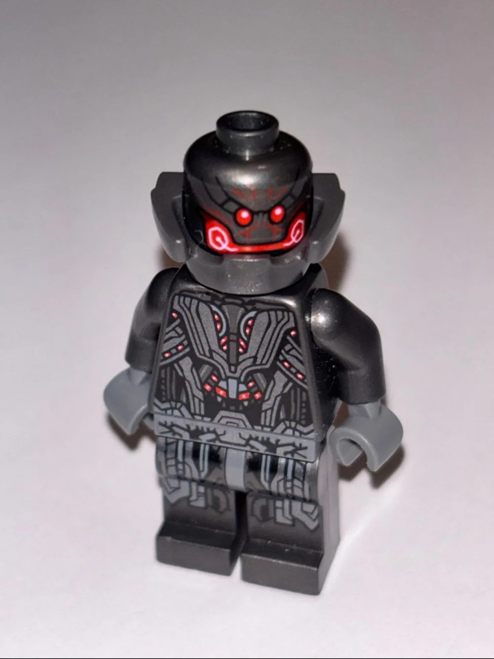 LEGO Black Cyborg Minifigure with Red Accents
